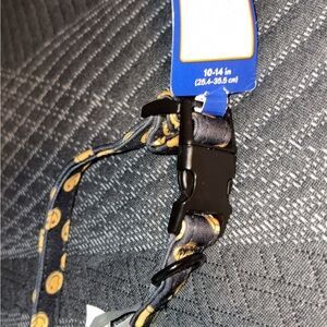 Black & Yellow Emoji Dog Collar with Quick-Release Buckle